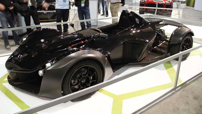 BAC Mono single seater sports car showcased at the event