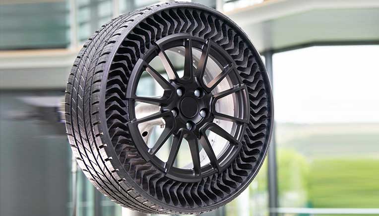 Airless wheel technology from Michelin, General Motors