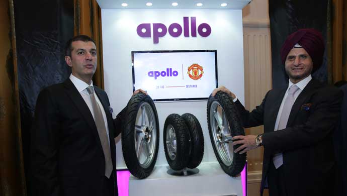 The Kanwars at the launch of Apollo Acti series of tyres for two wheelers
