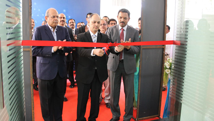 Sudhakar Potukuchi, VP – Technology, Eaton inaugurates the Incubation Centre of Eaton’s new Innovation Center in Pune.