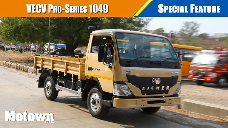 Eicher Pro Series 1049 - P. Tharyan (ROY) drives a truck, an Eicher Pro Series 1049  at their Pitampura plant. 