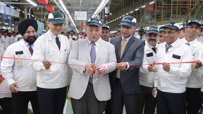 Keita Muramatsu (President & CEO ,HMSI) inaugurate the second assembly line of Honda's fourth plant in India at Vithalapur, Gujarat