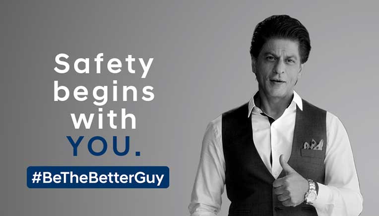 Hyundai brand ambassador Shah Rukh Khan in the company's road safety message