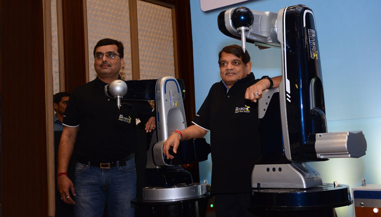 The leadership team from TAL Manufacturing Solutions Ltd.  at the launch of country’s first Made-In-India robot TAL ‘BRABO’