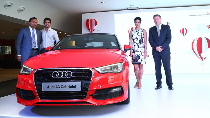 Celebrities with Joe King at Audi dealership launch