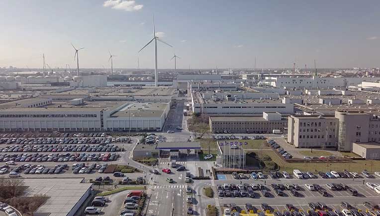 Volvo Car's Ghent plant in Belgium in Europe