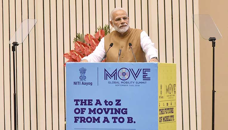 Prime Minister Narendra Modi at the Global Mobility Summit 2018: PIB