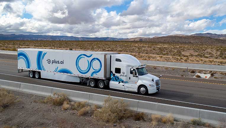 PlusAI demos Level 4 Autonomous Driving Truck Technology 