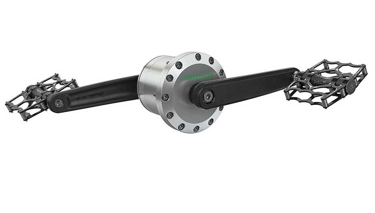 The Free Drive system, a bike-by-wire drive for e-bikes, has no mechanical connection between crank and drive axle. 