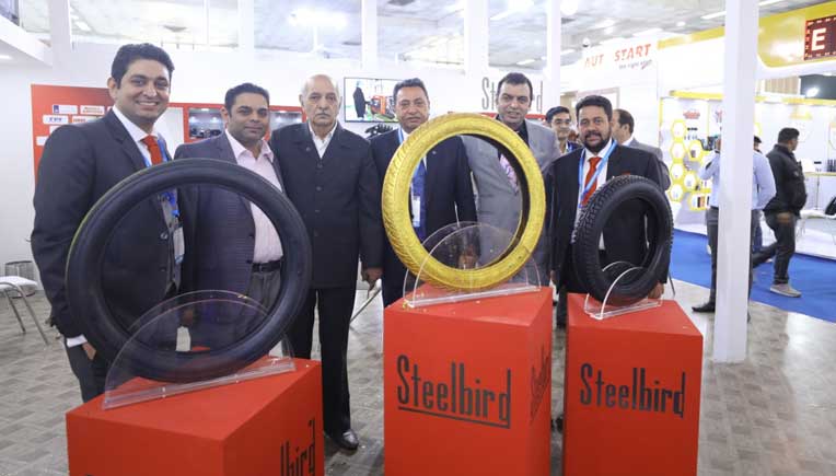 Launch of Steelbird International tyres and tubes at Auto Expo Components Show 2018
