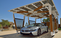 BMW carport concept generates power from the sun