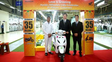 Honda Motorcycle & Scooter India production cross 35 million mark