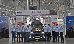 Kia Carens rolls out from Anantapur plant