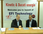 Kinetic & Ducati Energia introduce EFI tech