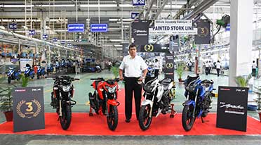 Motorcycle brand TVS Apache crosses 3 million sales milestone