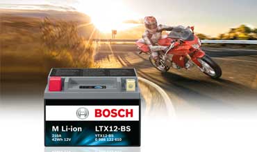 New lightweight Bosch M Li-ion motorcycle battery