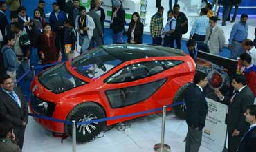 Sono Koyo Elfa car draws crowds at Auto Components show