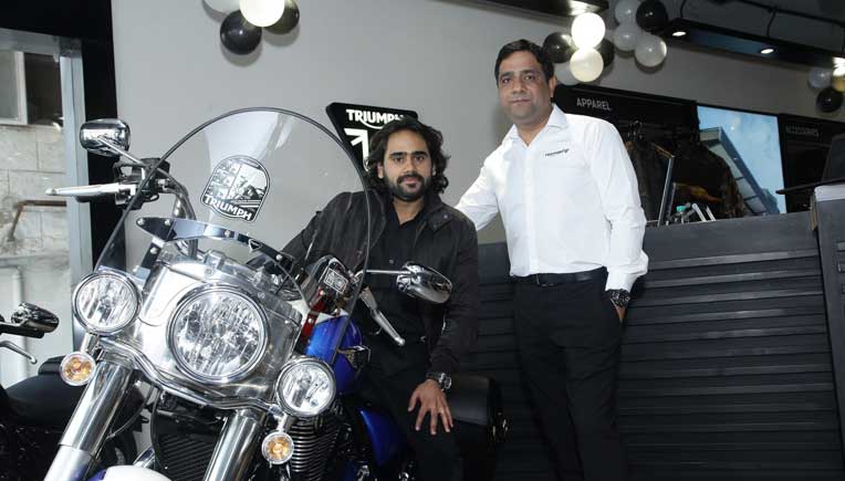 Kunal Gambhir, Dealer Principal, One Triumph with Vimal Sumbly, Managing Director, Triumph Mototcycles India