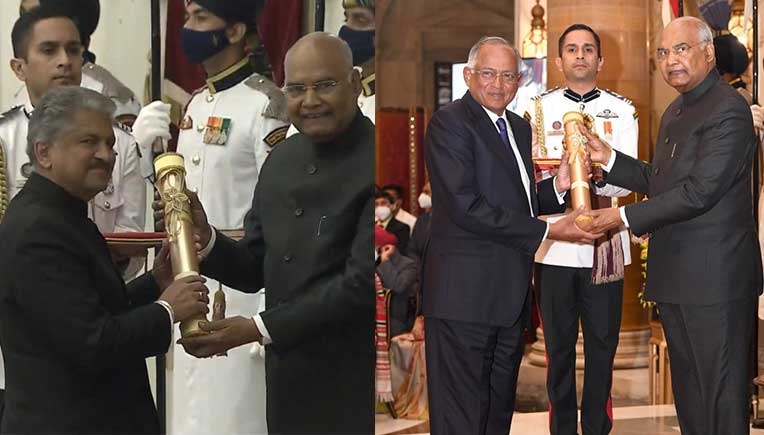 Padma Bhushan  Award for Venu Srinivasan and Anand Gopal Mahindra