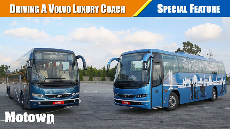 Volvo 9400 series new luxury coaches  - P.Tharyan got a chance to drive the newly launched Volvo buses from the 9400 series range. One is a 12 metre long bus, the other a 14.5 metre long bus.