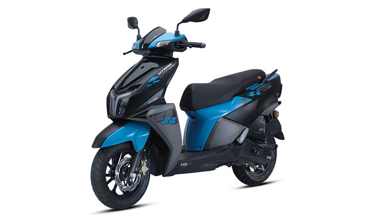 Marine blue colour TVS NTorq 125 Race Edition at Rs 87011