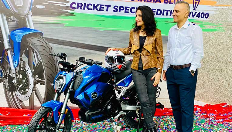Revolt Motors unveils India Blue - Cricket Special Edition electric bike