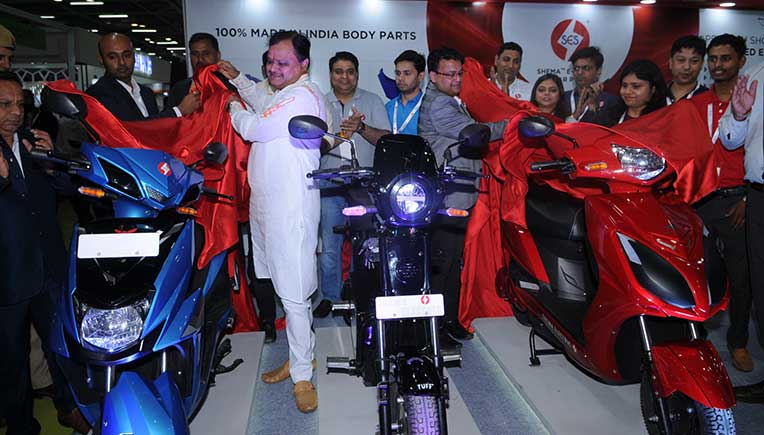 Shema   E-Vehicle & Solar) unveils three high speed electric 2-wheelers 