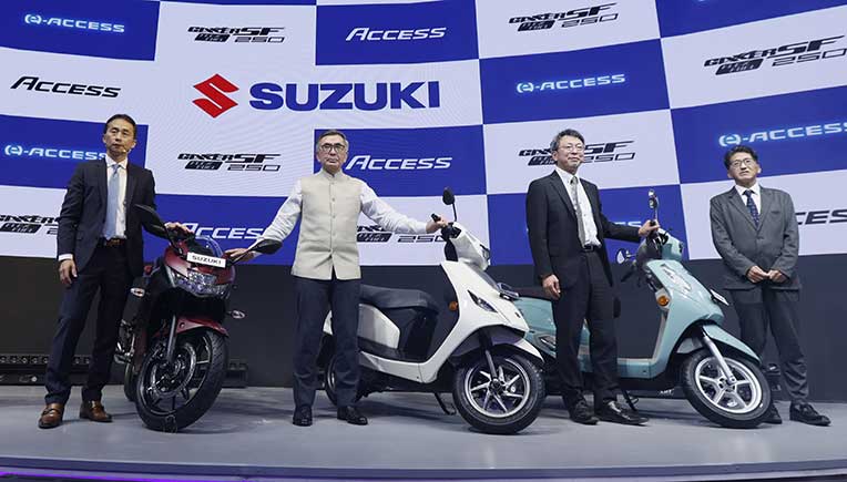 Suzuki Motorcycle India unveils e-Access, Gixxer SF 250 Flex Fuel