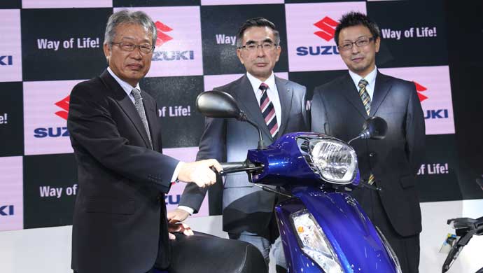 Suzuki Motorcycles senior management at the launch