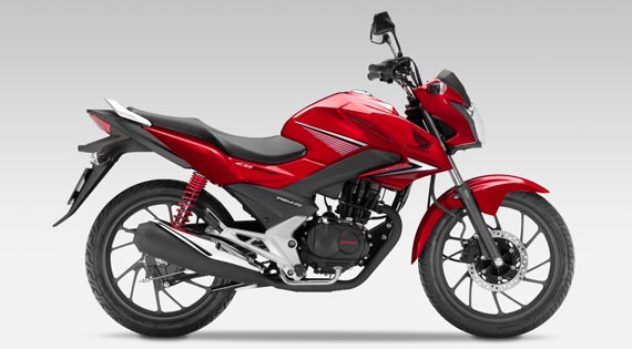 2015 Honda CB125F styled with family resemblance