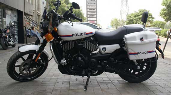 Customised Harley-Davidson Street 750 for Gujarat Police