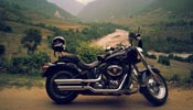 Harley-Davidson riders ride in Bhutan.