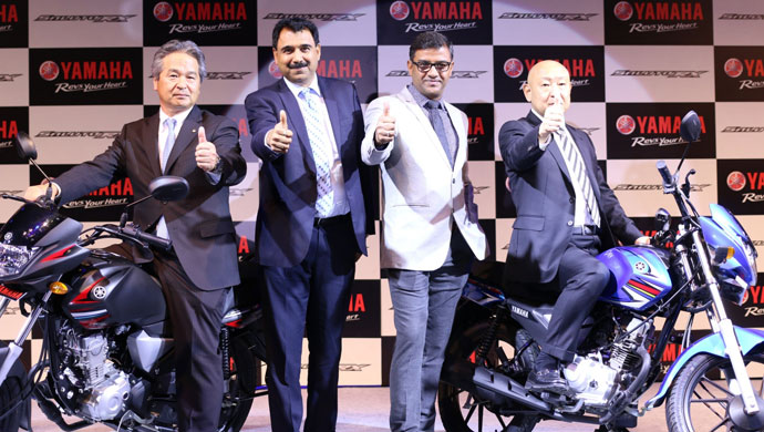 Senior India Yamaha officials at the launch