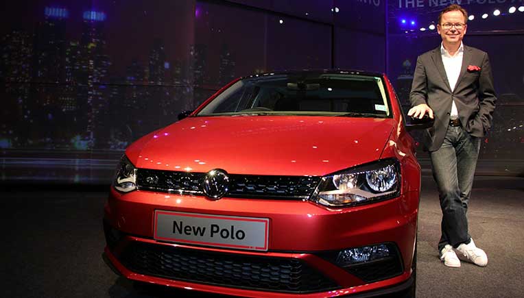 Steffen Knapp, Director, Volkswagen Passenger Cars India at the launch of the new Polo and Vento in Mumbai