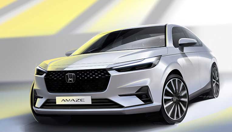 All new 3rd generation Honda Amaze sketches unveiled