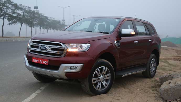 Front shot of the all-new Ford Endeavour