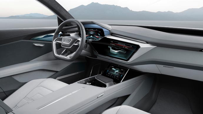 Interiors of the Audi e-tron quattro concept
