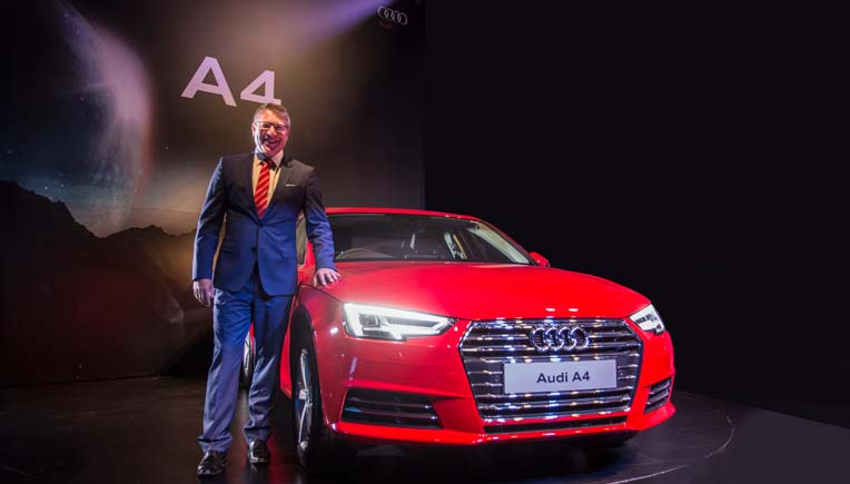 Audi India Managing Director Joe King with the all-new Audi A4