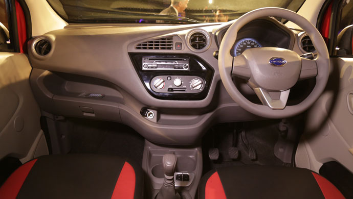 Interiors of the Datsun Redi-Go
