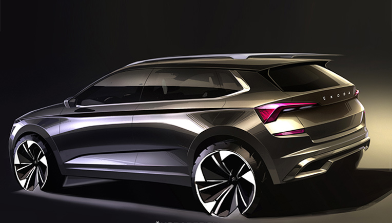 First sketches of the Skoda Kamiq revealed