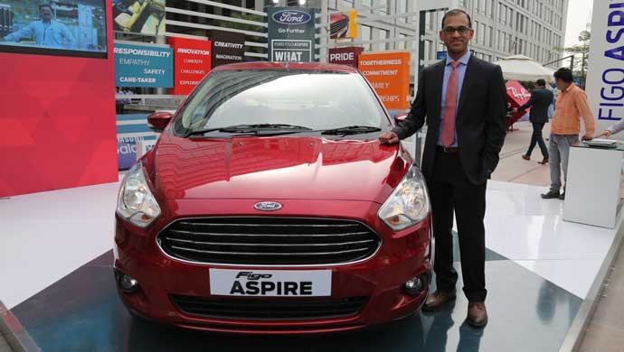 Figo Aspire and Raj Sarkar, VP Marketing, Ford India