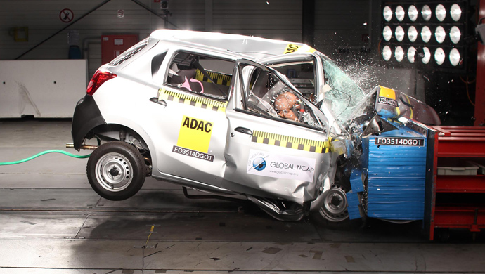 A duck for the Datsun GO, picture courtesy Global NCAP