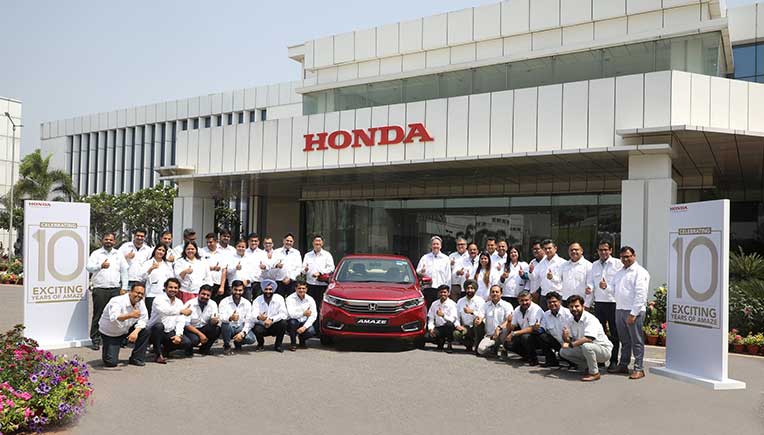 Honda Amaze celebrates 10 years in India