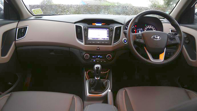 Interiors of Hyundai Creta SUV