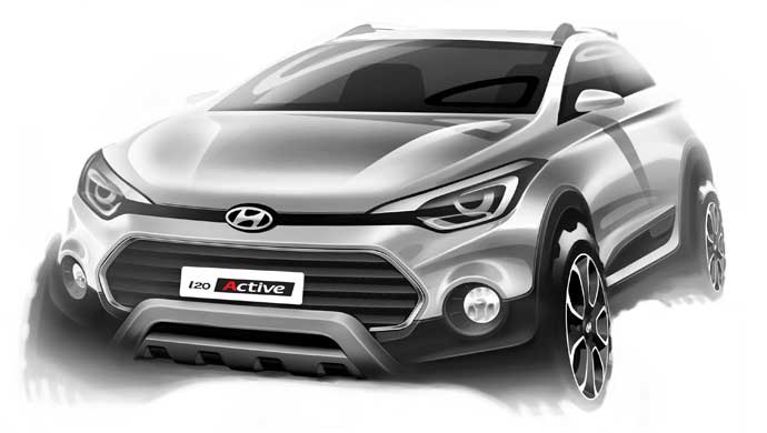 Hyundai i20 Active crossover; First renderings revealed