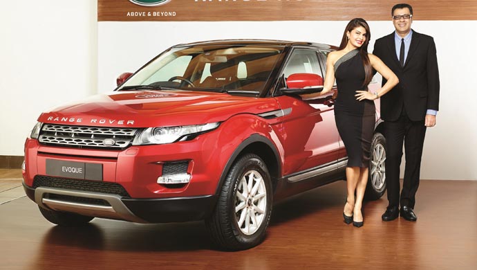 Bollywood actress Jacqueline Fernandes with Rohit Suri of JLR India