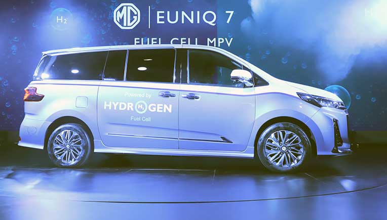 MG Motor India displays world’s first hydrogen fuel-cell MPV – Euniq 7