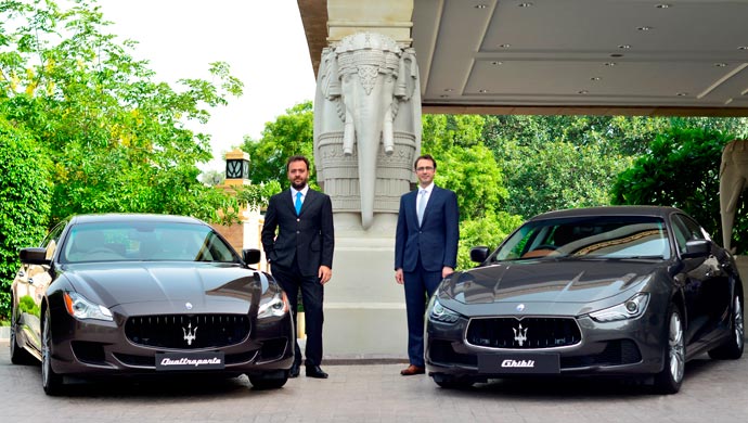 Umberto Maria Cini, Managing Director for Maserati Middle East, Inia and Africa and Bojan Jankulovski, Head of Operations for India
