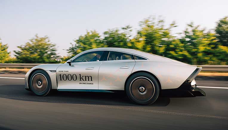 Mercedes-Benz Vision EQXX breaks own efficiency record on 1,202 km road trip 