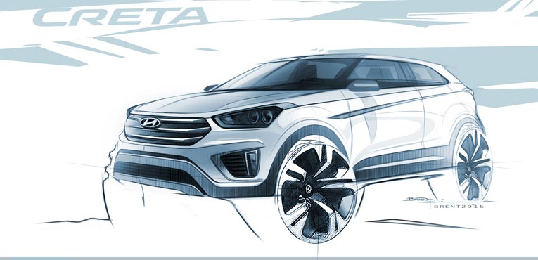 Design renderings of new global SUV Creta